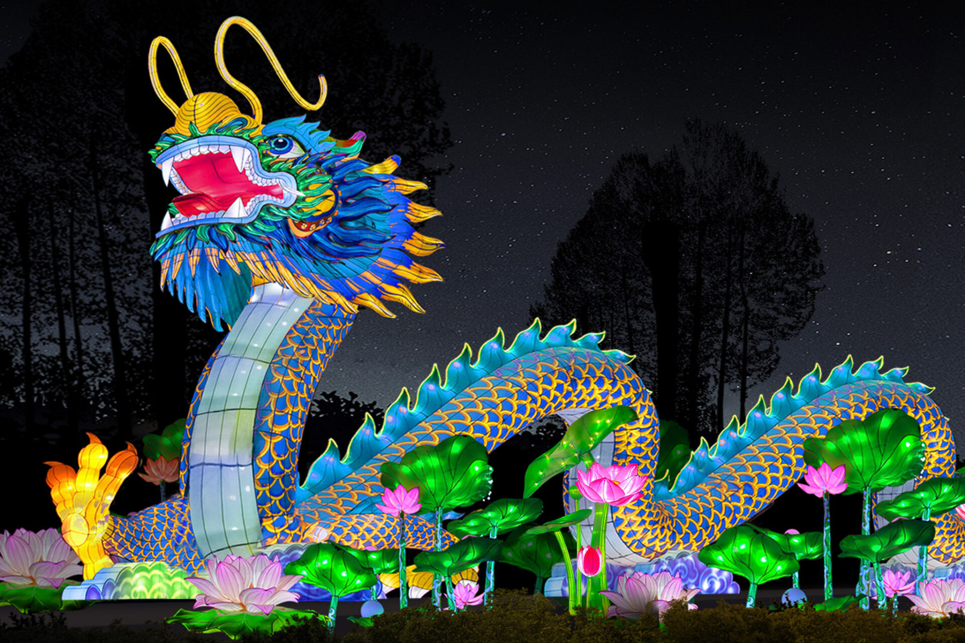 【希少パンフ】DRAGON THE FESTIVALTOURTM NETWORK Knoxville's first-ever Chinese Dragon Lights Lantern Festival